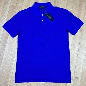 Polo Ralph Lauren Polo Shirt Blue L (14-16) 100% Cotton Brand New With Tags